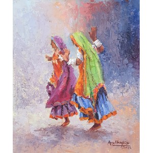 Aurangzib Hanjra, 10 x 12 Inch, Oil on Paper, Figurative Painting, AC-AZH-015